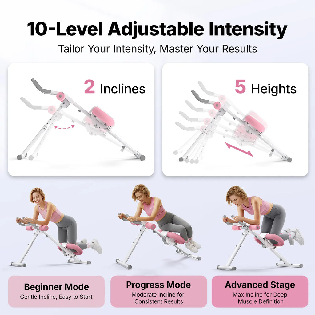 Foldable Full Body Shaper LCD Monitor Adjustable Core Trainer