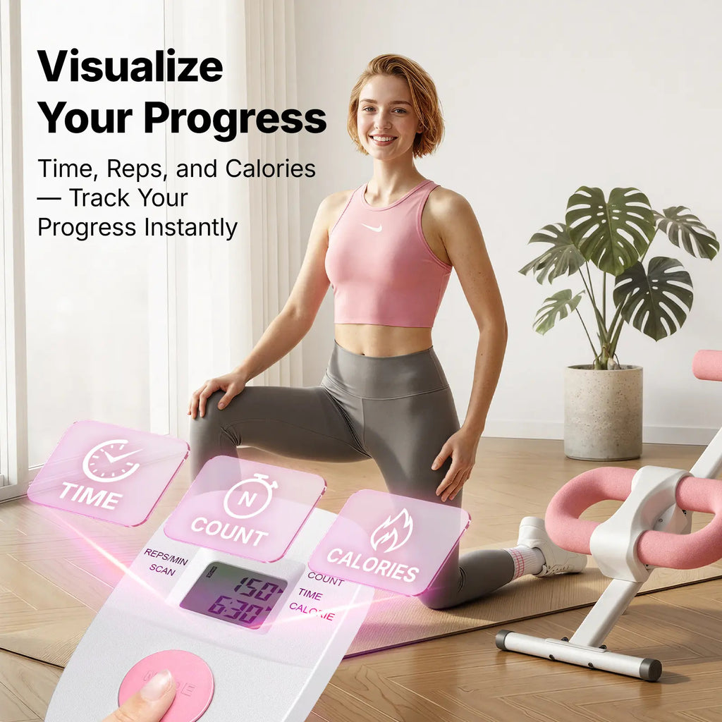 Foldable Full Body Shaper LCD Monitor Adjustable Core Trainer