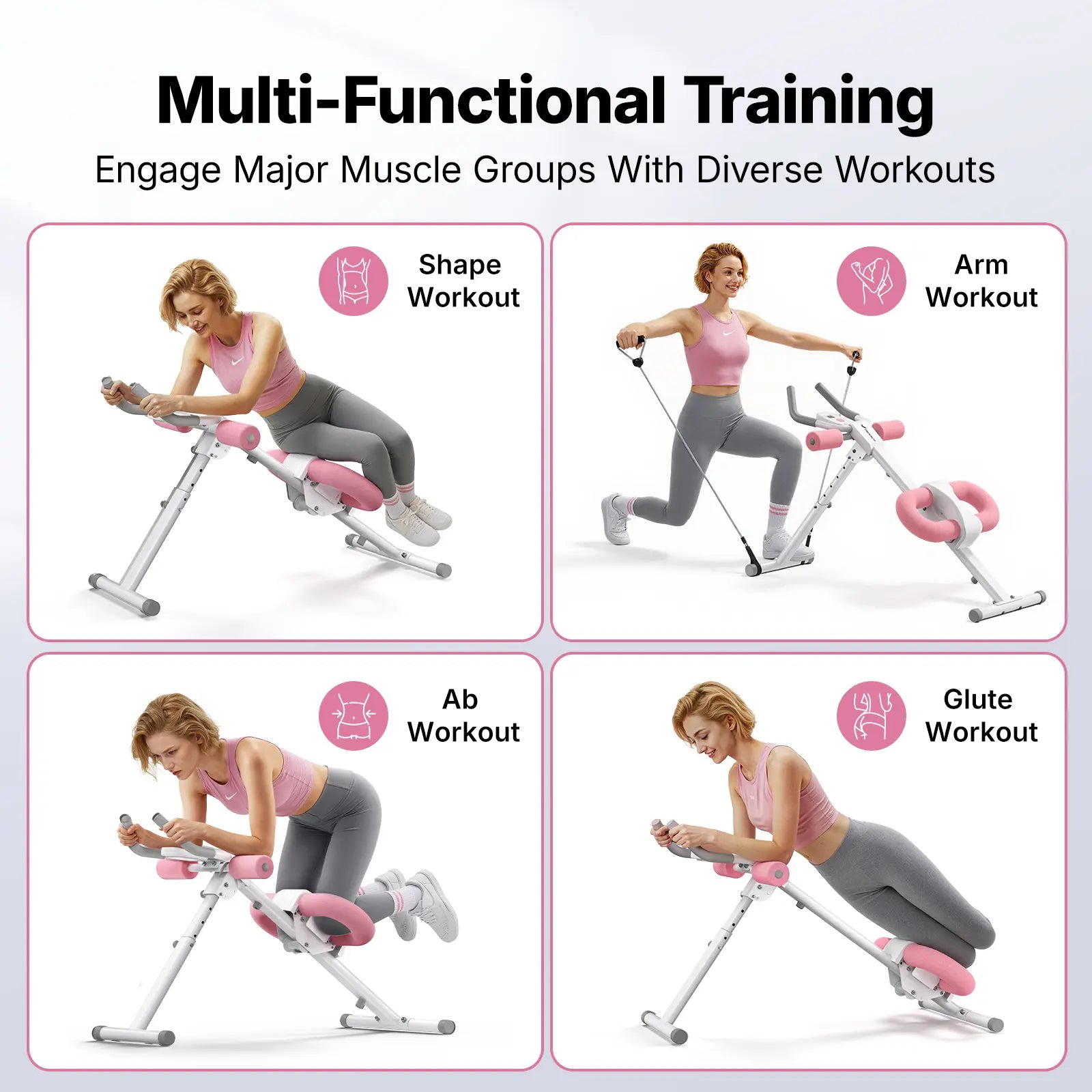 10-Level Resistance Ab Trainer | Foldable with LCD Monitor