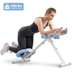 Tone Abs & Curves! Foldable Full Body Trainer with LCD Monitor 10 Resistance Levels